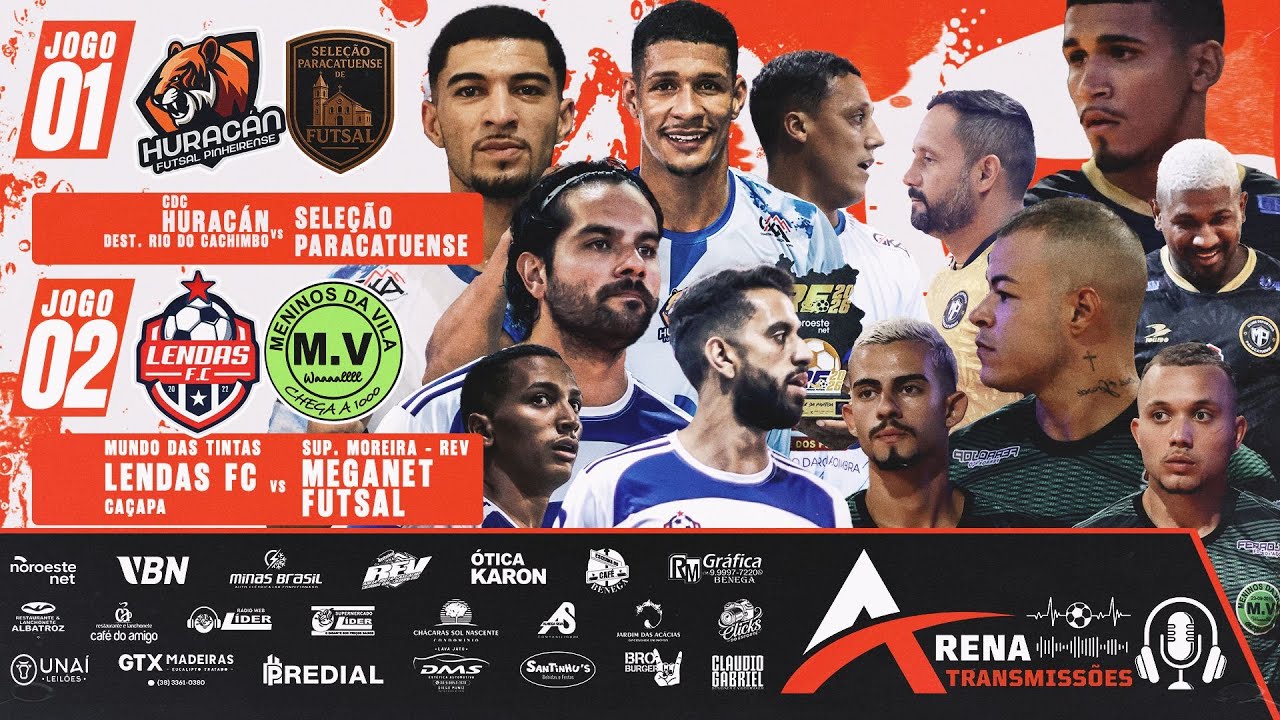 QUARTAS DE FINAL TORNEIO DE FÉRIAS 2026 | Huracan x Seleção Paracatuense + Lendas x Meninos da Vila