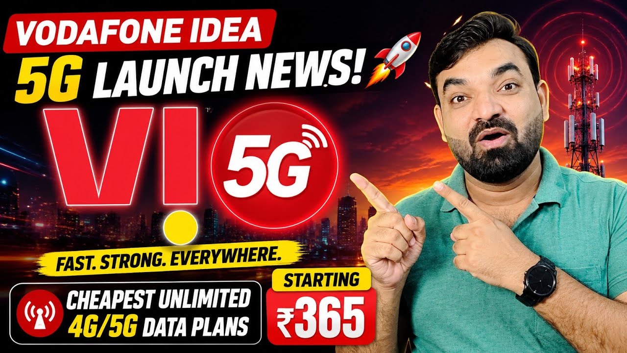 Vodafone Idea 5G Launch News! 🚀 Vi Cheapest Unlimited 4G/5G Data Plans Starting ₹365 
