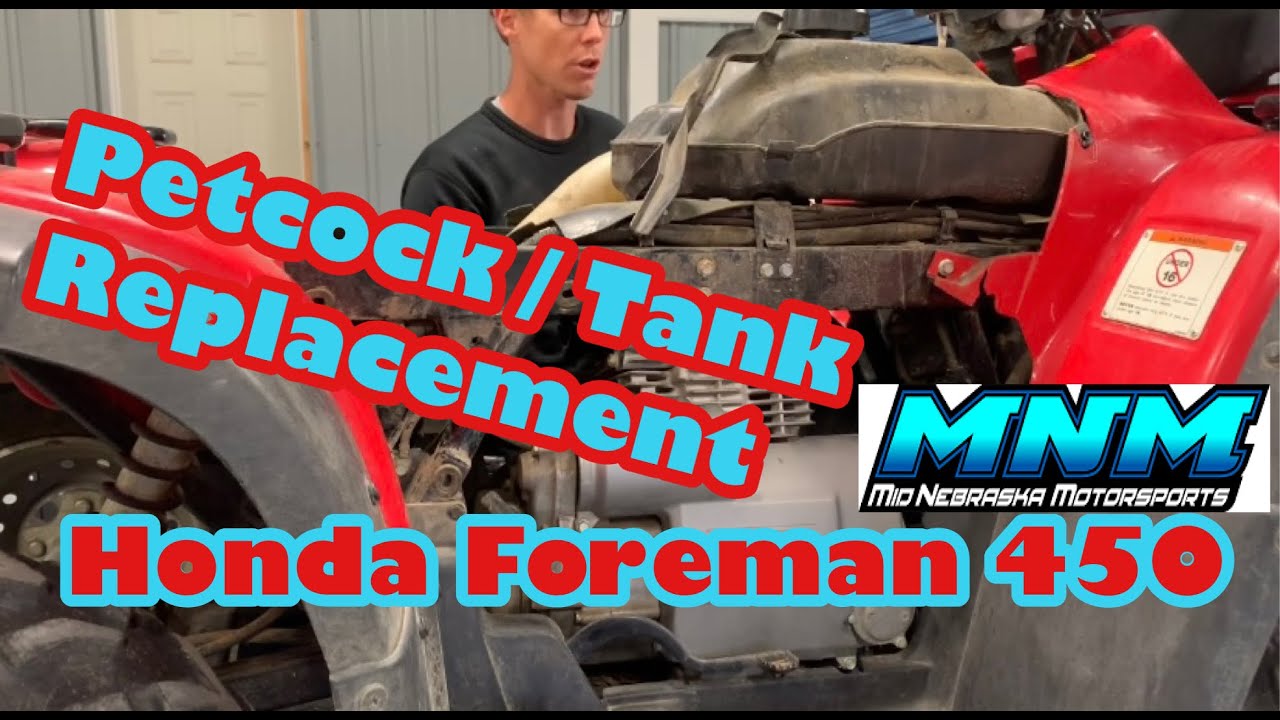 Снятие топливного бака Honda Foreman 450 / Установка и замена спускного крана