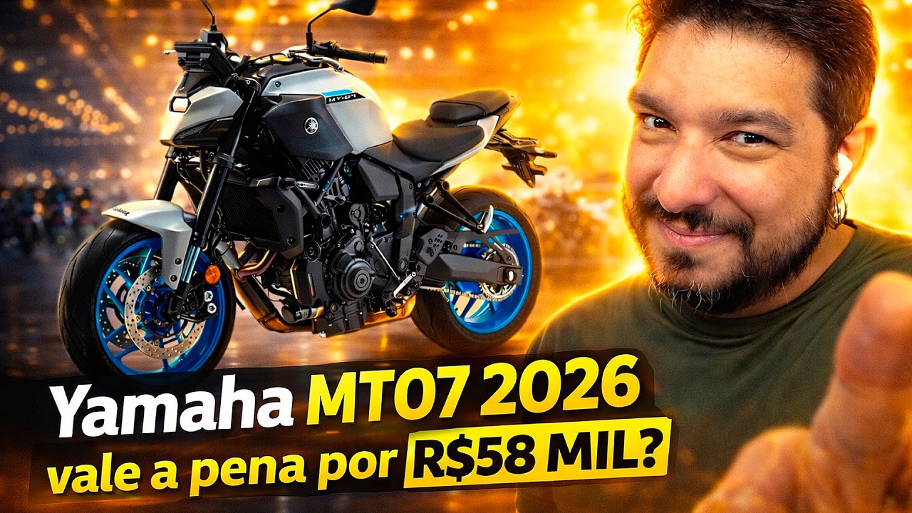 Yamaha MT07 2026 vale a pena por R$58 MIL?