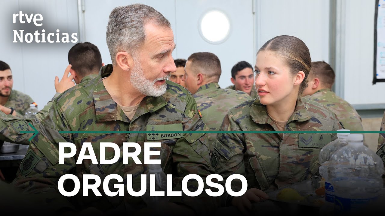 FELIPE VI VISITA por SORPRESA a la PRINCESA LEONOR durante un ENTRENAMIENTO MILITAR en ZARAGOZA|RTVE