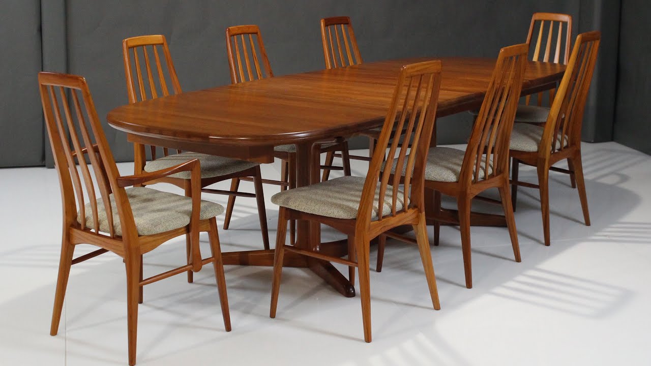 Mid Century Danish Teak Dining Set by Niels Koefoed