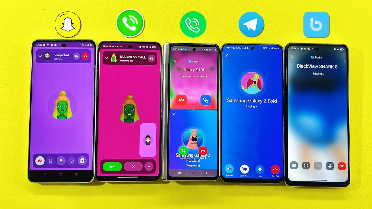 Social Networking: Telegram, Botim, Snapchat Group Incoming & Outgoing calls