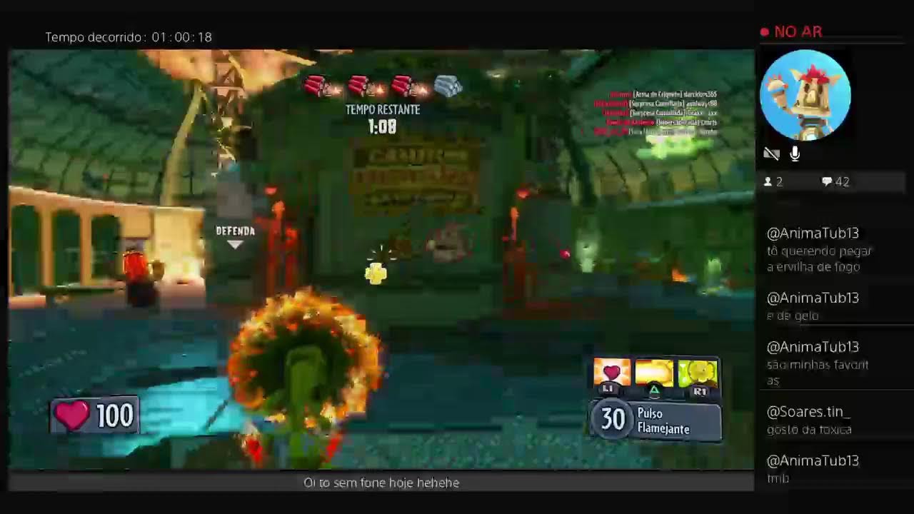 Jogando Plants vs Zombies Garden warfare