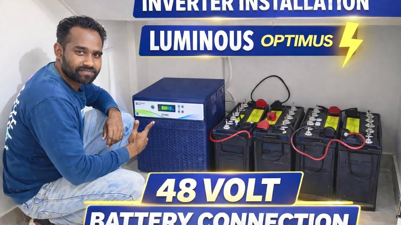 Optimus inverter 4500+ installation || 48 VOLT Battery Connector 👨‍🔧 
