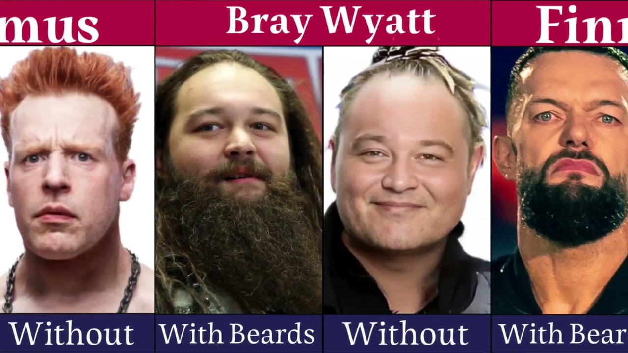 WWE Superstars With & Without Beards - Shocking Transformations 🤯👼🏻