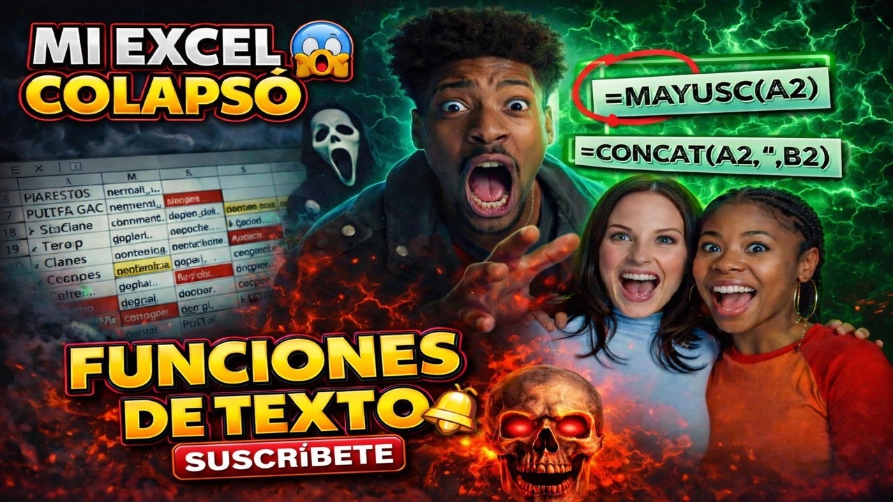 Domina las Funciones de Texto en Excel en 10 Minutos 🚀 (MAYUSC, CONCATENAR y MÁS)