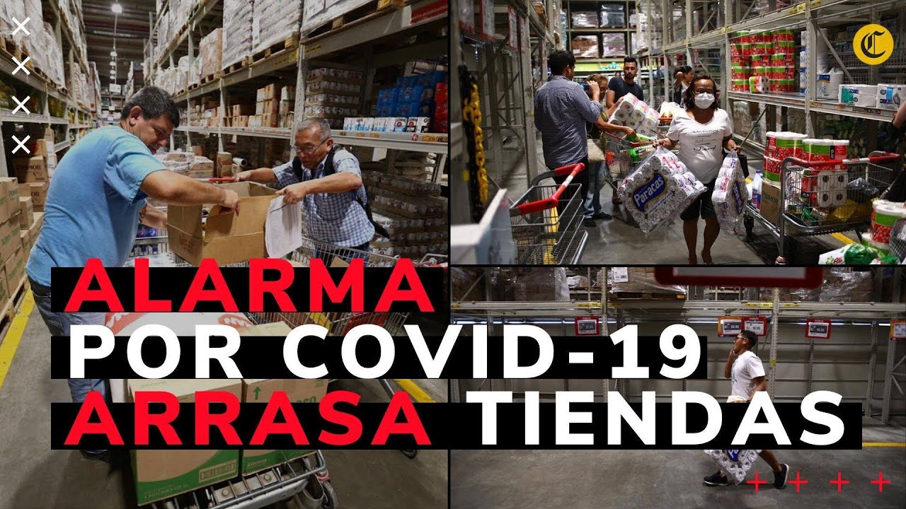 Coronavirus en Perú:  Largas colas y compras excesivas en supermercados | El Comercio | VideosEC