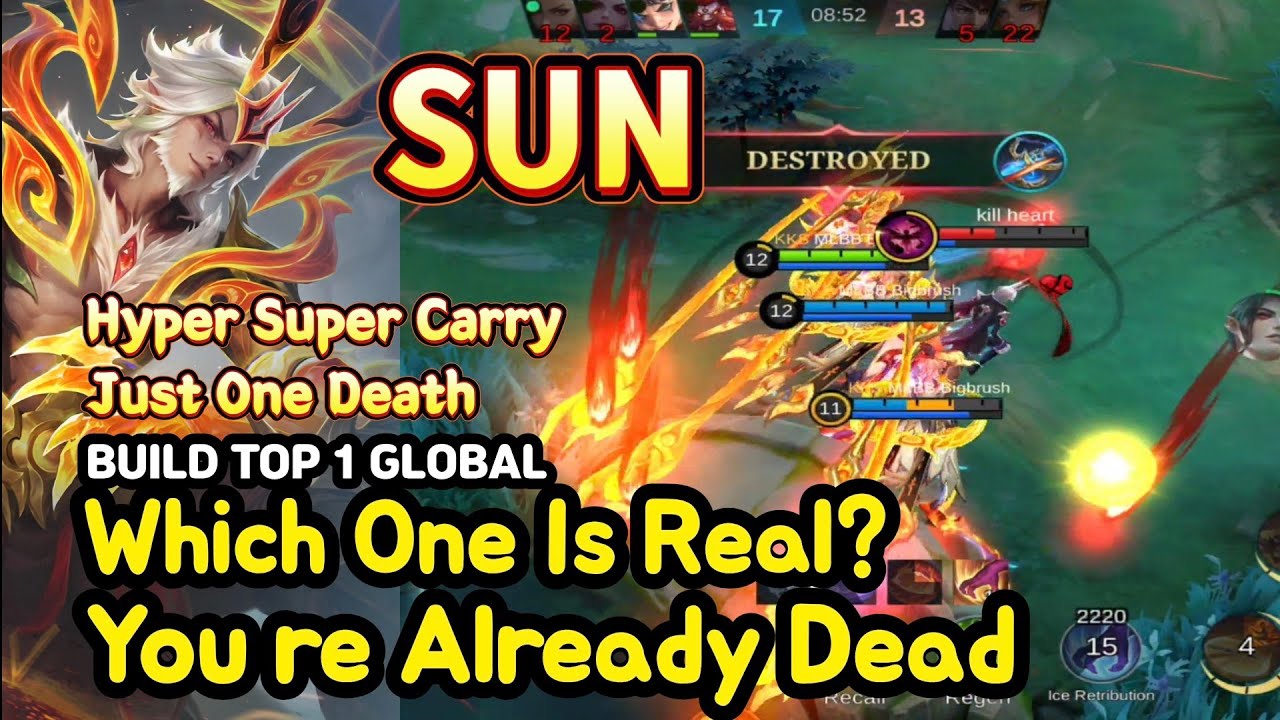 Sun (Mythical Glory): Hyper Super Carry Just One Death | Clean Clone Carry | BUILD TOP1GLOBAL | MLBB