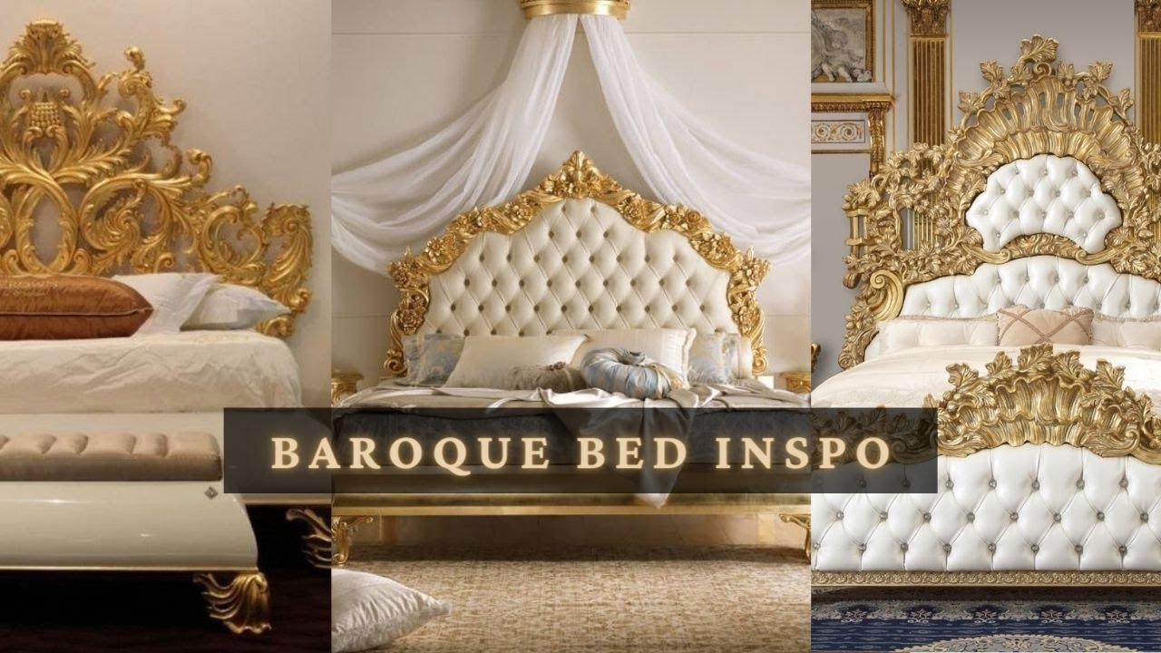 BAROQUE BEDS | LUXURY BEDROOM INTERIOR INSPO | GOLD WHITE PALAST | PARISIAN HOME STYLE
