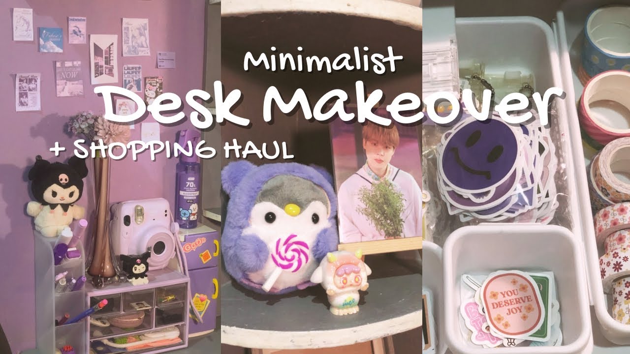 Minimalist Desk Makeover ⭐️ + Journal & Stationery shopping haul