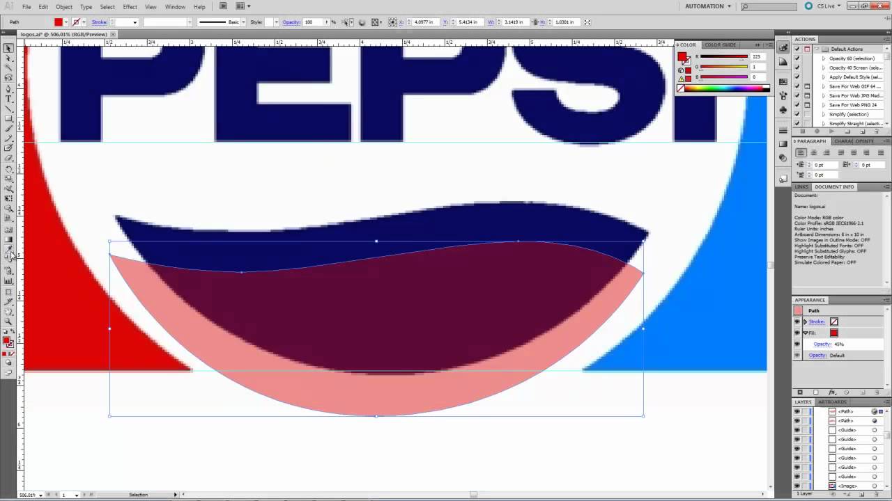 Adobe Illustrator CS5: Pen Tool - Trace Logo