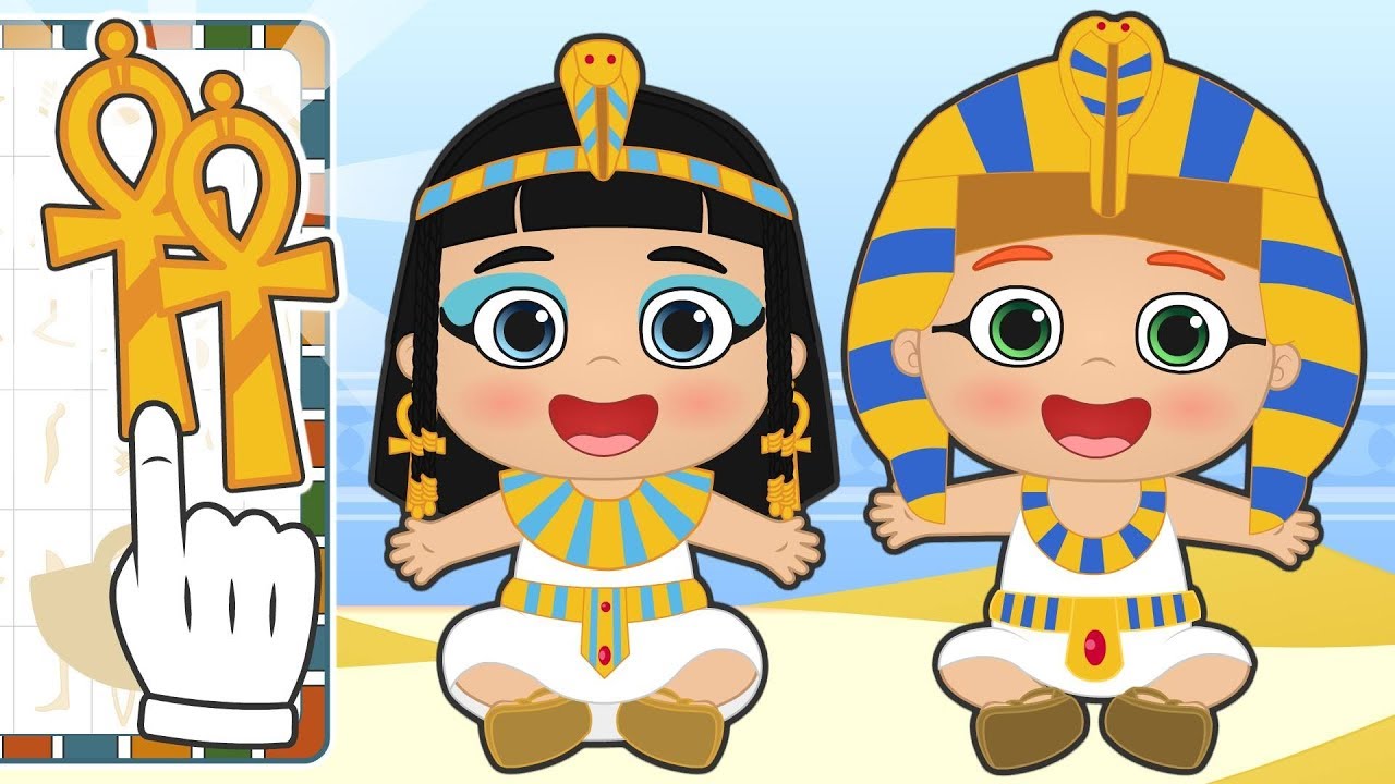 BABY ALEX AND LILY Dress up as Cleopatra and Tutankhamon | Educational Cartoons