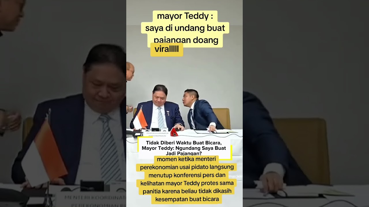 mayor Teddy kecewa gak dikasih panggung #videoshort #foryou #kabarterbaru #politics #videoshort