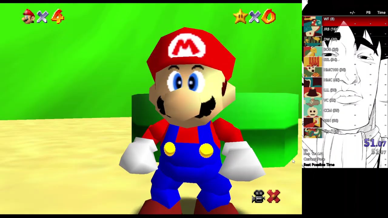SUFRIMIENTO PARA PASAR EL JUEGO COMPLETO | Super Mario 64 Speedrun 120 Stars (2:22:29)