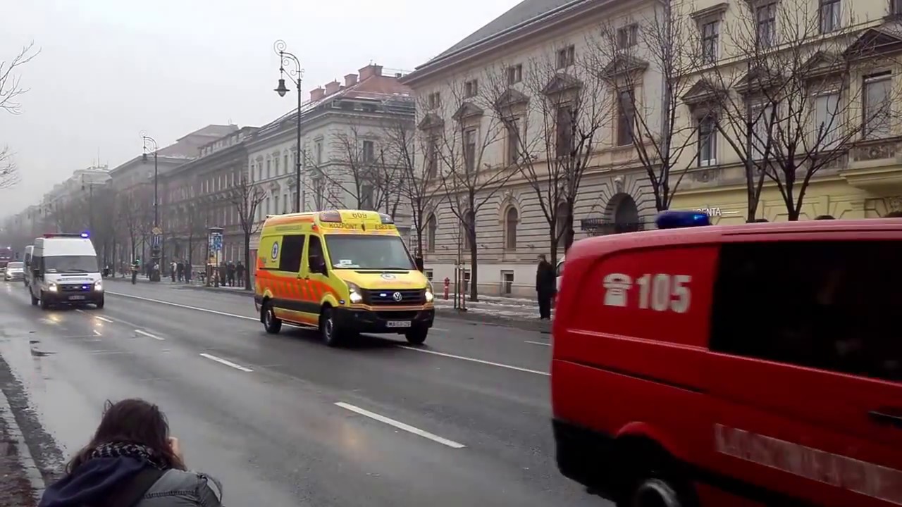 Vladimir Putin's motorcade in Budapest, February 2, 2017 / Putyin konvoja az Andrássy úton