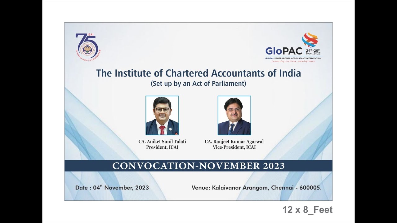 ICAI CHENNAI -CONVOCATION NOVEMBER 2023