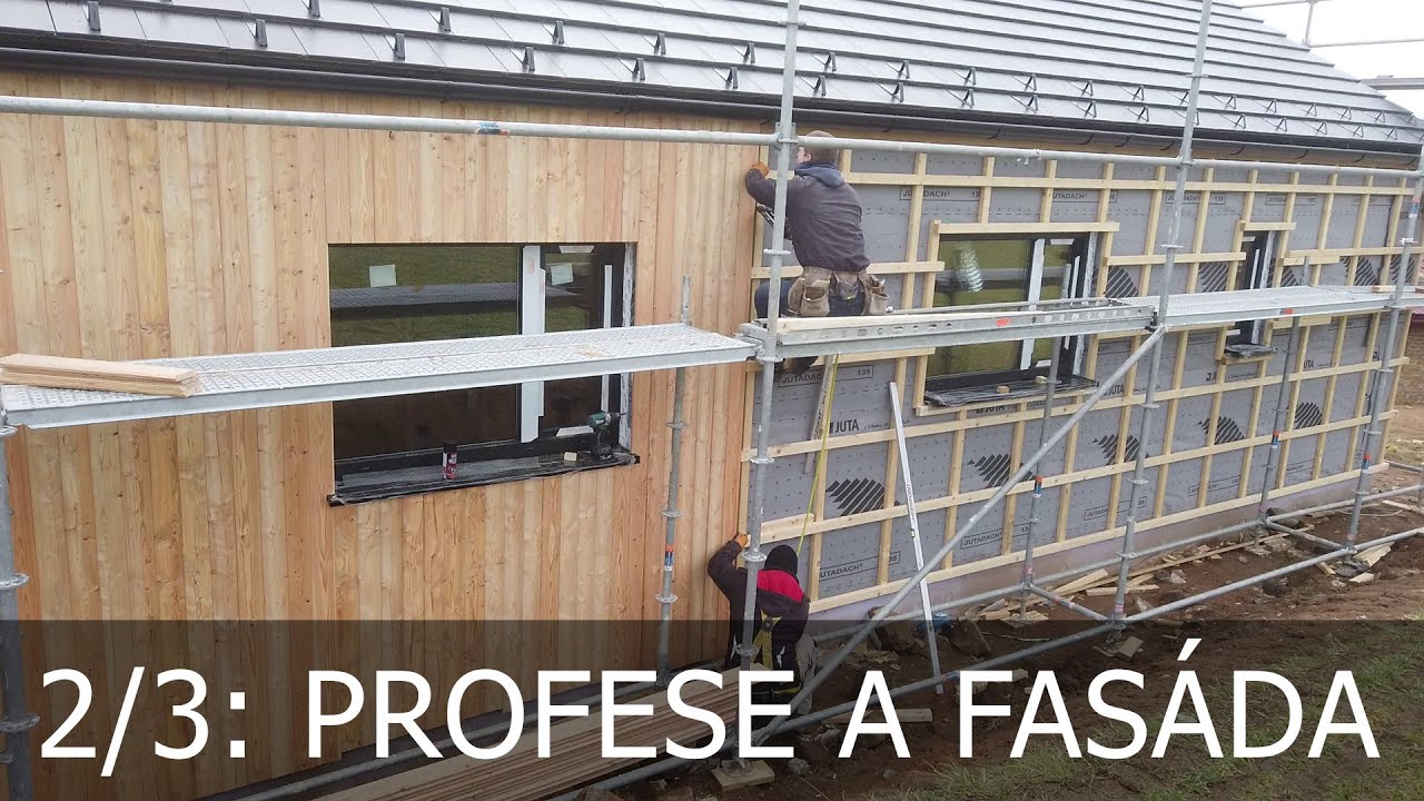 Dřevostavba Kamenice 2/3: profese a fasáda