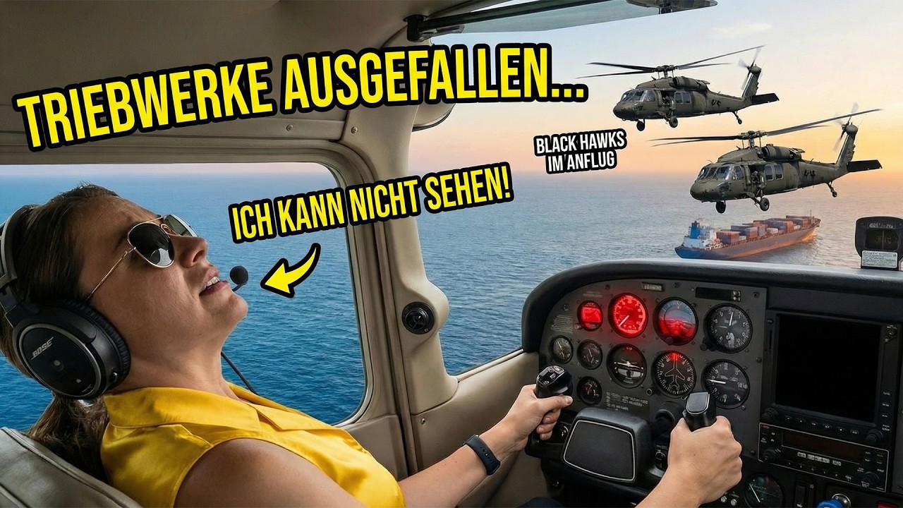 Sie war blind – dann fielen beide Triebwerke aus und Black Hawks hörten sie.