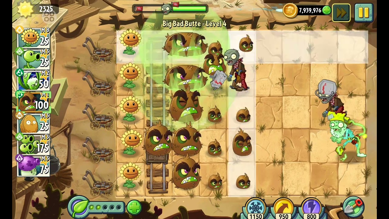 Plants Vs Zombies 2: Big Bad Buttle Level 4 #зомби #игры #plantsvszombies #pvz #прыжок