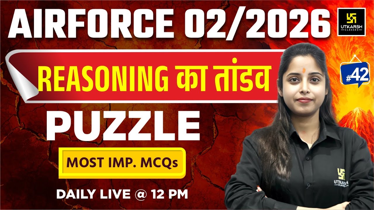 Airforce 2025 | Reasoning | Puzzle | Utkarsh Defence Academy | Priya Ma'am
