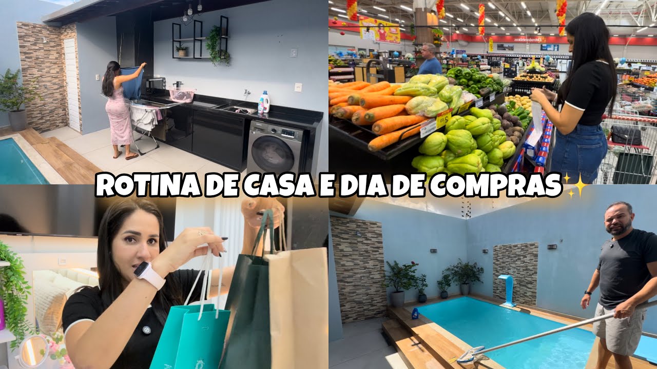 Vlog: Nossa Rotina em Casa - Fiz Organização no Quarto - Marido ajudou + Fomos as  Compras ♥️
