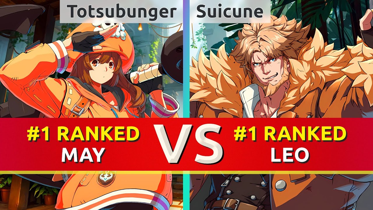 GGST ▰ Totsubunger (#1 Ranked May) vs Suicune (#1 Ranked Leo). High Level Gameplay