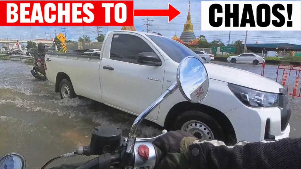 Hua Hin to Flooded Bangkok Thailand | Where Our Motorbike Took Us Next Ep4
