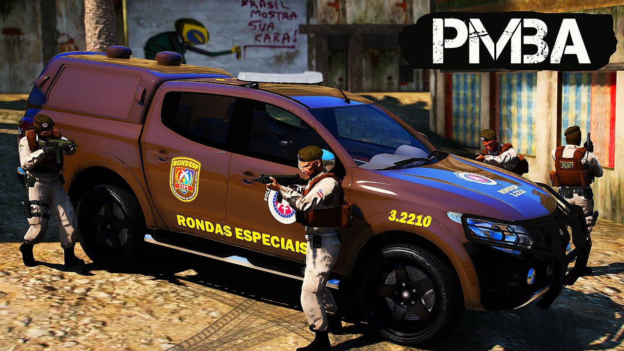 GTA V PMBA | RONDESP EM CONFRONTO NA FAVELA | GTA 5 POLICIAL