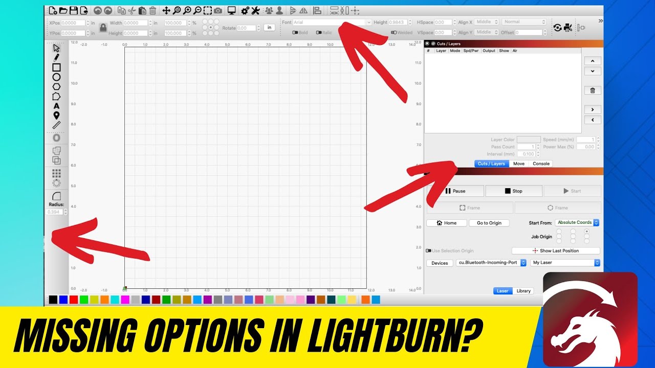 5 причин, по которым вам могут не хватать опций в Lightburn