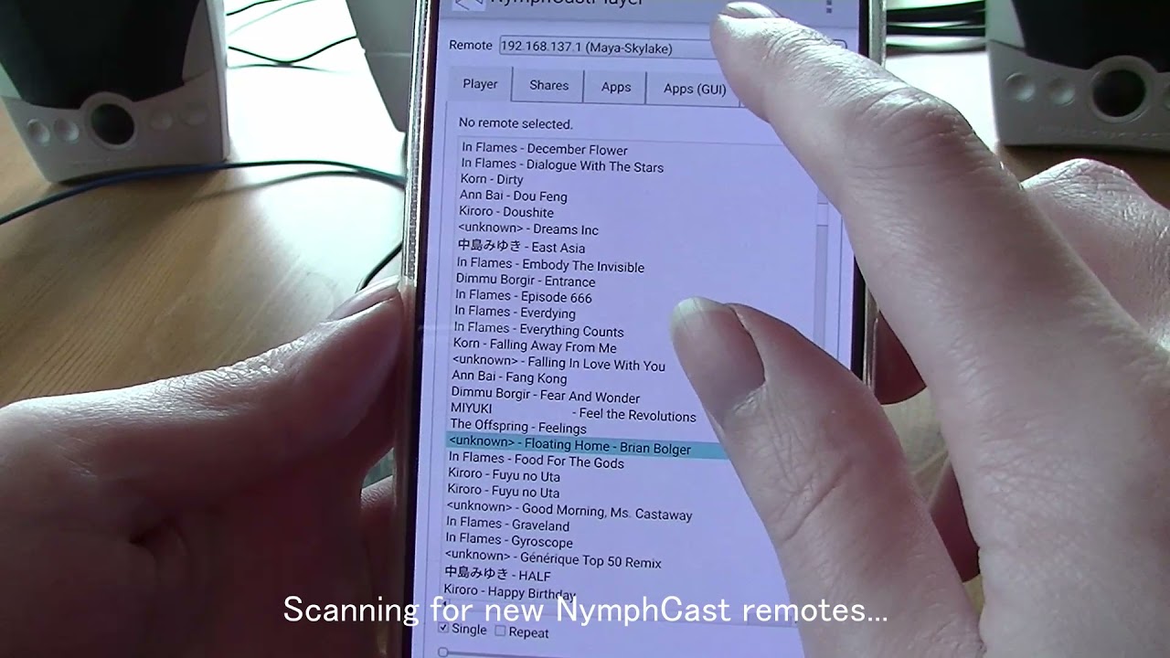 NymphCast Audio demonstration (v0.1-RC1)