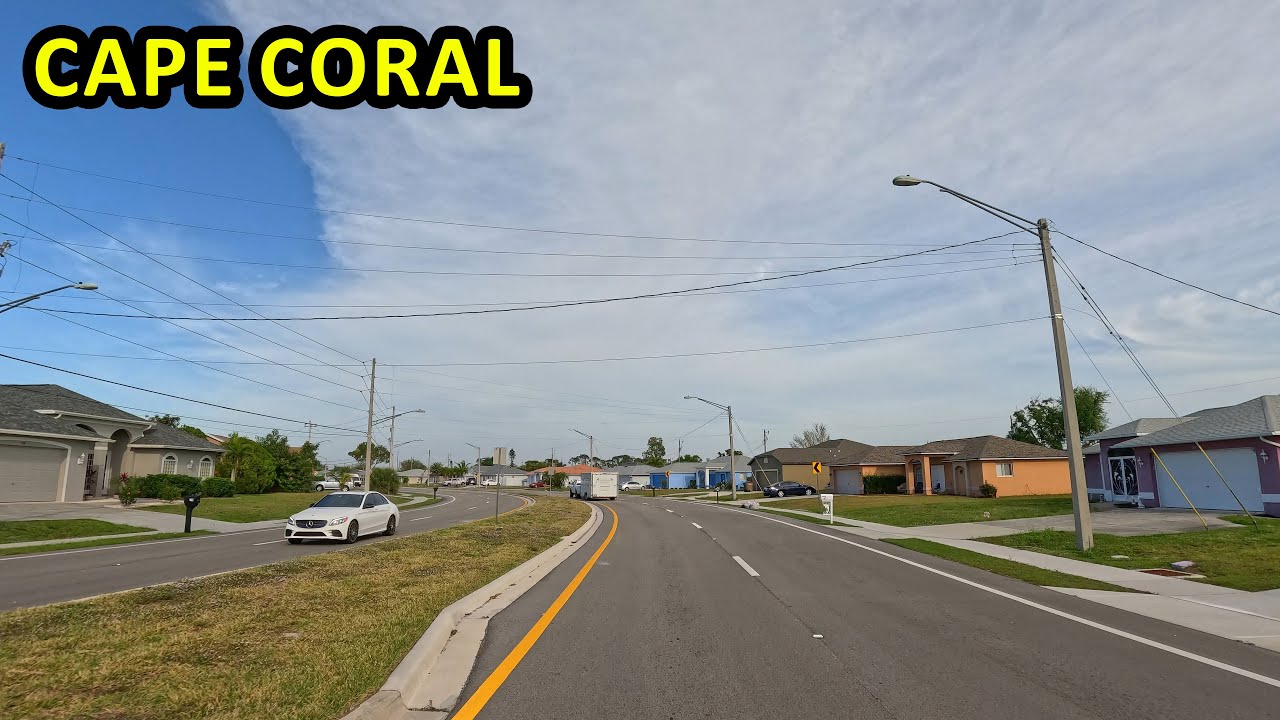 Cape Coral Florida Driving Through