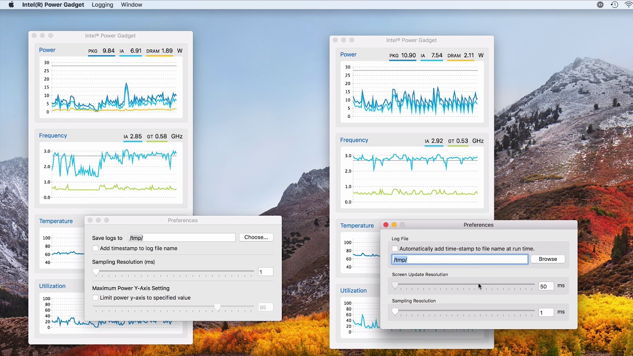 Intel&reg; Power Gadget v3.5.3 and 3.5.4 for Mac