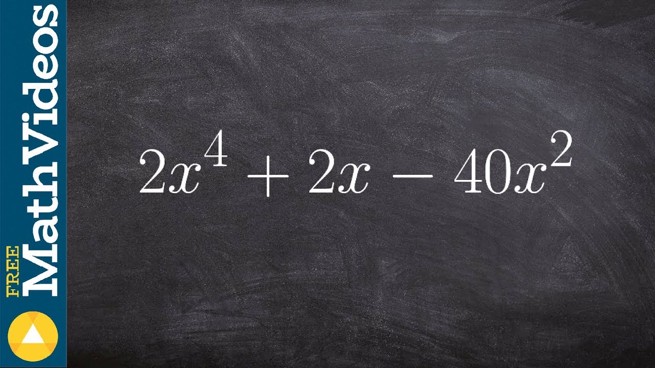 Factoring a trinomial by factoring out common terms first