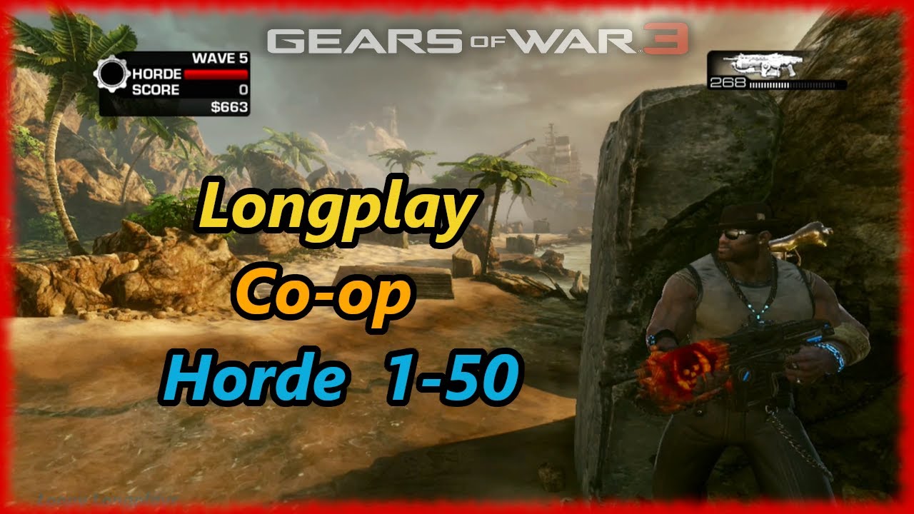 Gears of War 3 - Longplay Horde 1-50 Co-op Full Game Walkthrough (No Commentary)