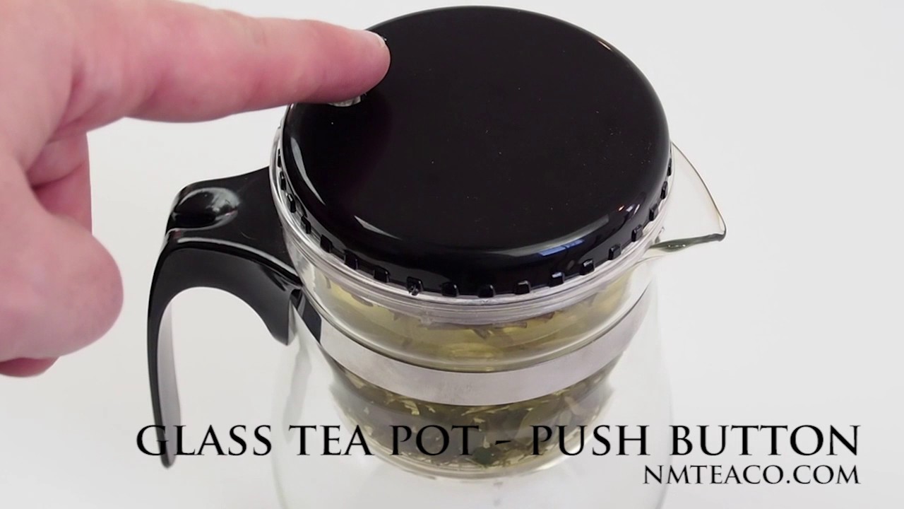 Glass Tea Pot - Push Button