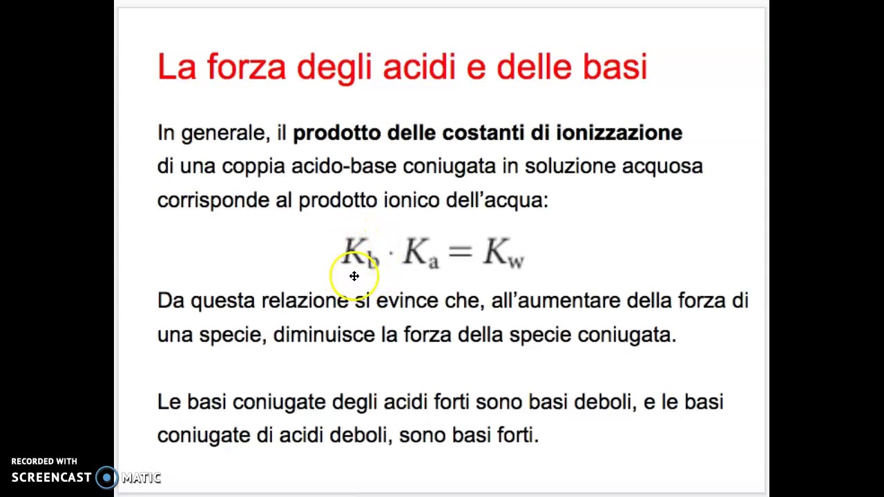 La forza degli acidi e delle basi