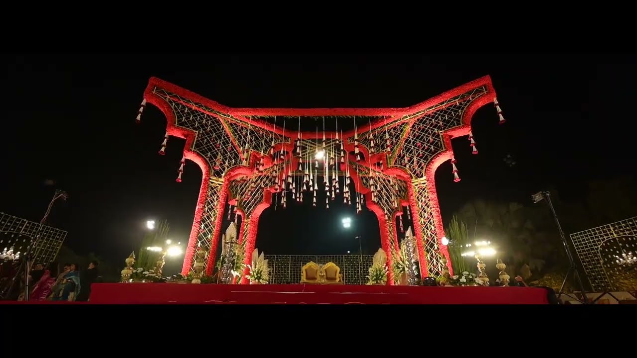 Wedding decor designed and executed by Radhe Corporation at Kantam Party Plot