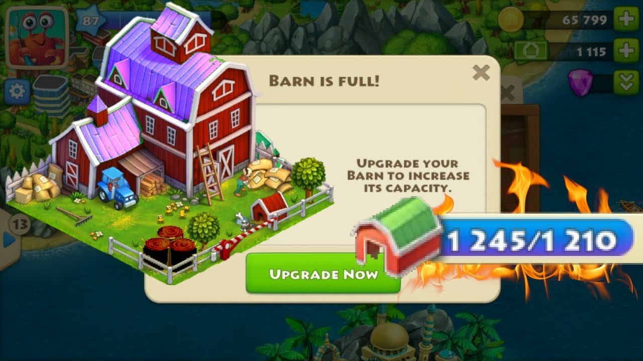 TOWNSHIP GAMEPLAY OVERLOADING MY BARN !!!!