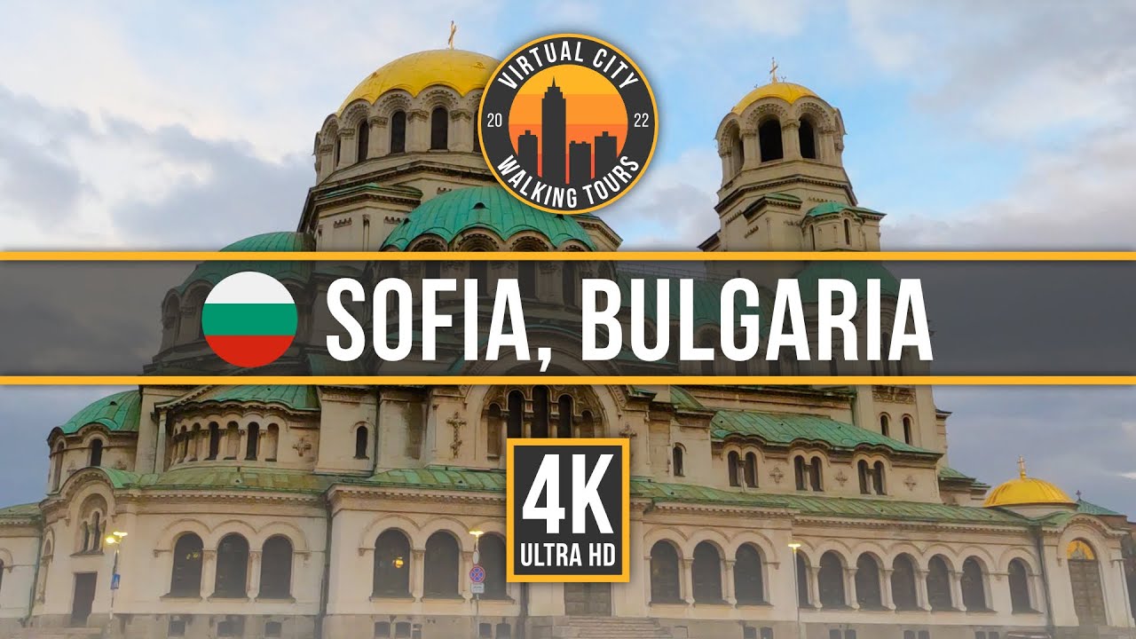 🇧🇬 SOFIA, BULGARIA – 4K City Center Sunset Walking Tour (2023)