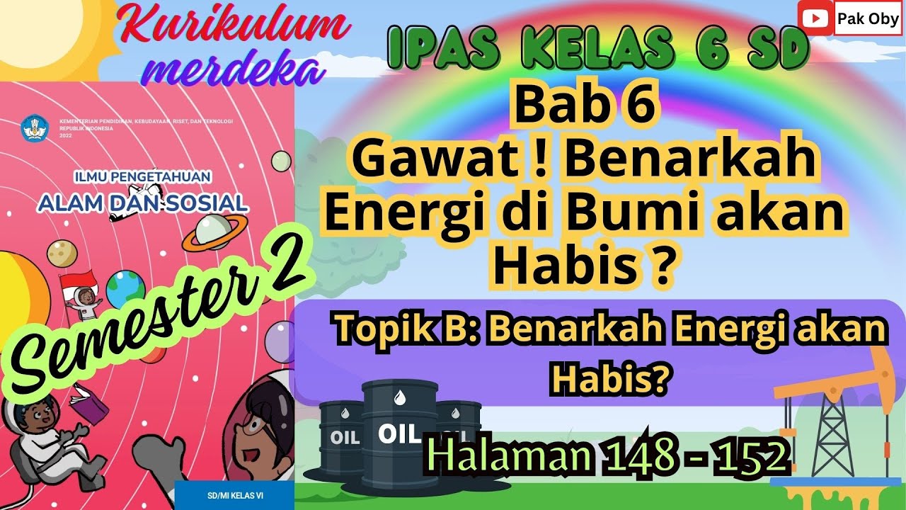IPAS KELAS 6 SD-BAB 6: Gawat! Benarkah Energi di Bumi akan Habis?Topik B.Benarkah Energi akan Habis?