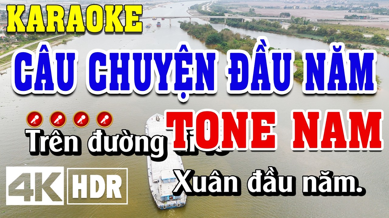 Câu Chuyện Đầu Năm Karaoke Tone Nam Beat Chuẩn | Đình Long Karaoke