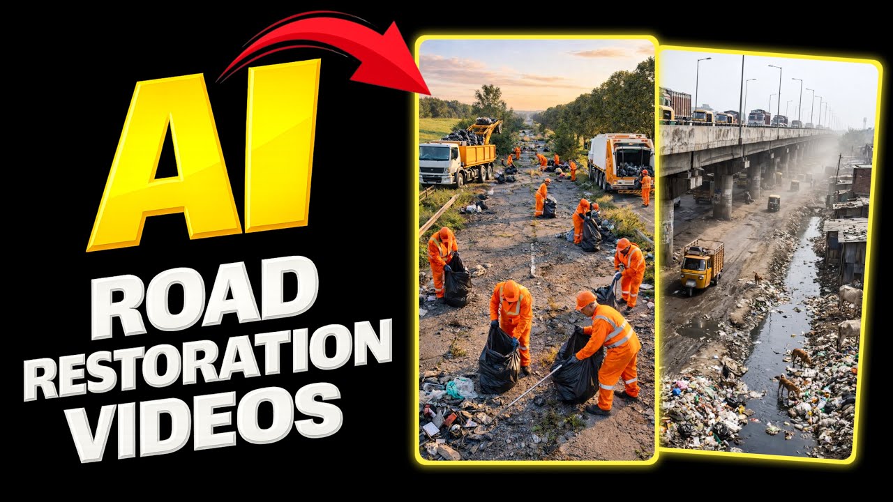 Road Restoration Ai Video Kaise Banaye | Road Restoration Ai Video Tutorial