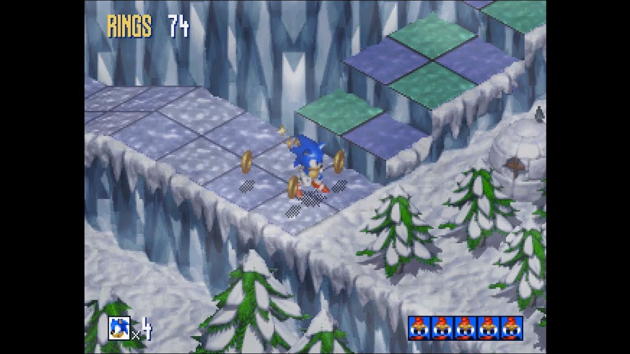 Sonic 3D Blast (SEGA Saturn): Diamond Dust Zone Act 1 [1080 HD]