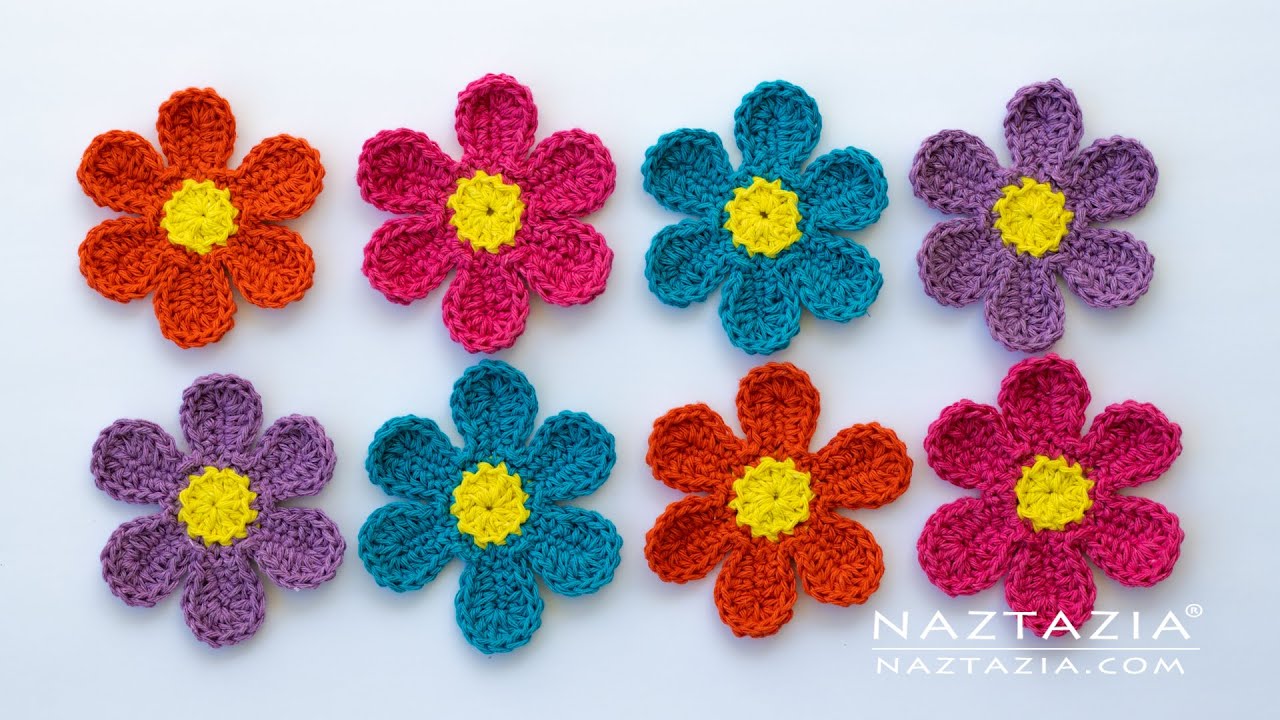 Crochet Flower Power Blossom How to Tutorial by Naztazia