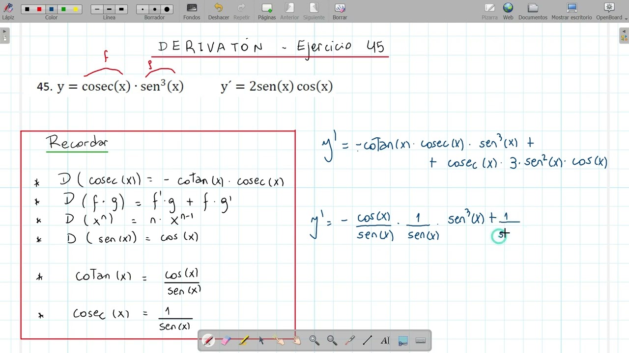 DERIVATÓN. Ejercicio 45