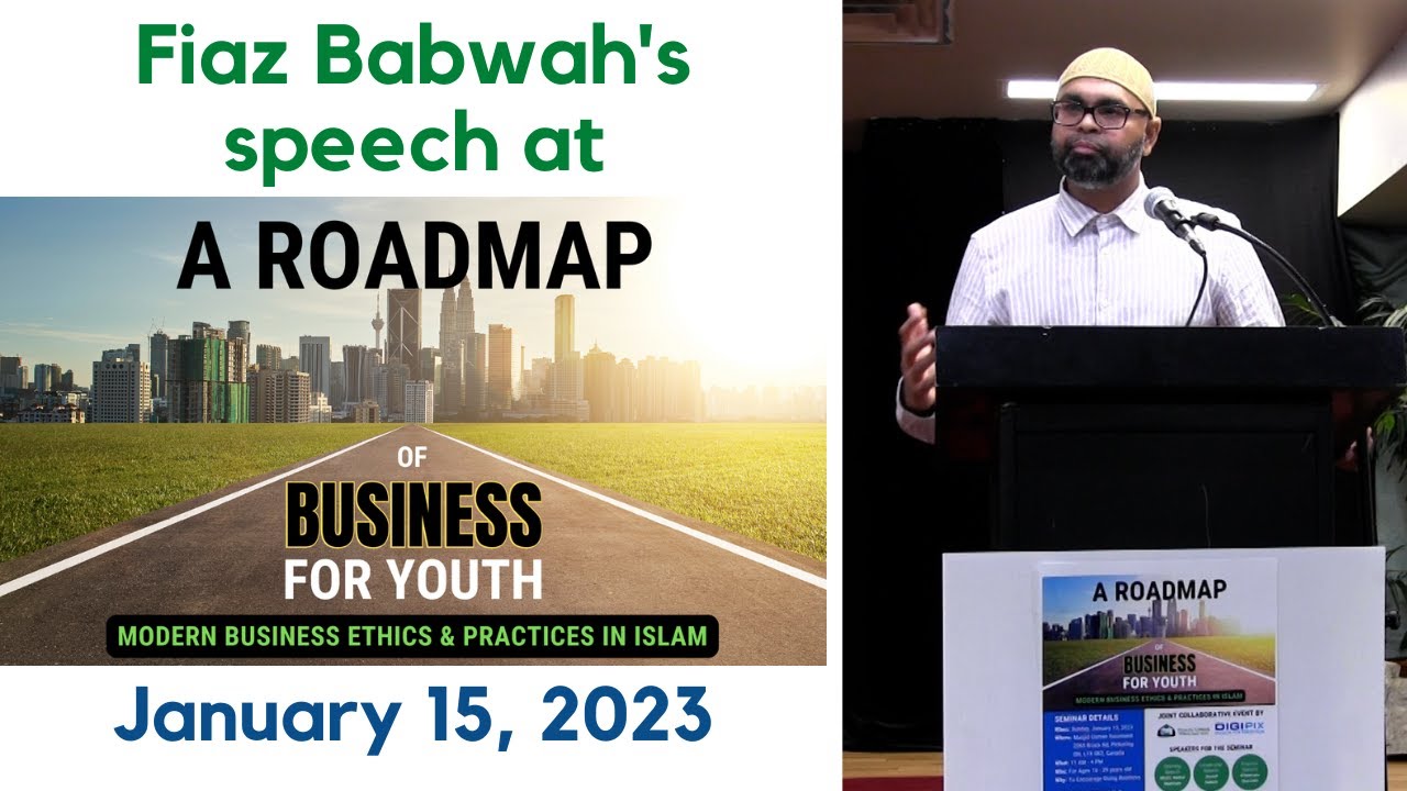 Fiaz Babwah's speech on A Roadmap of Business For Youth event on Jan  15, 2023. #youth #canada