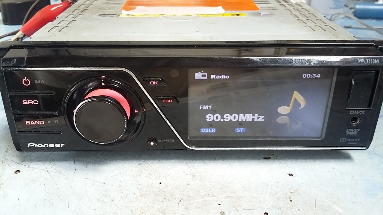 Pioneer DVH-7380AV  sem som, como testar a saída, se está boa ou ruim.