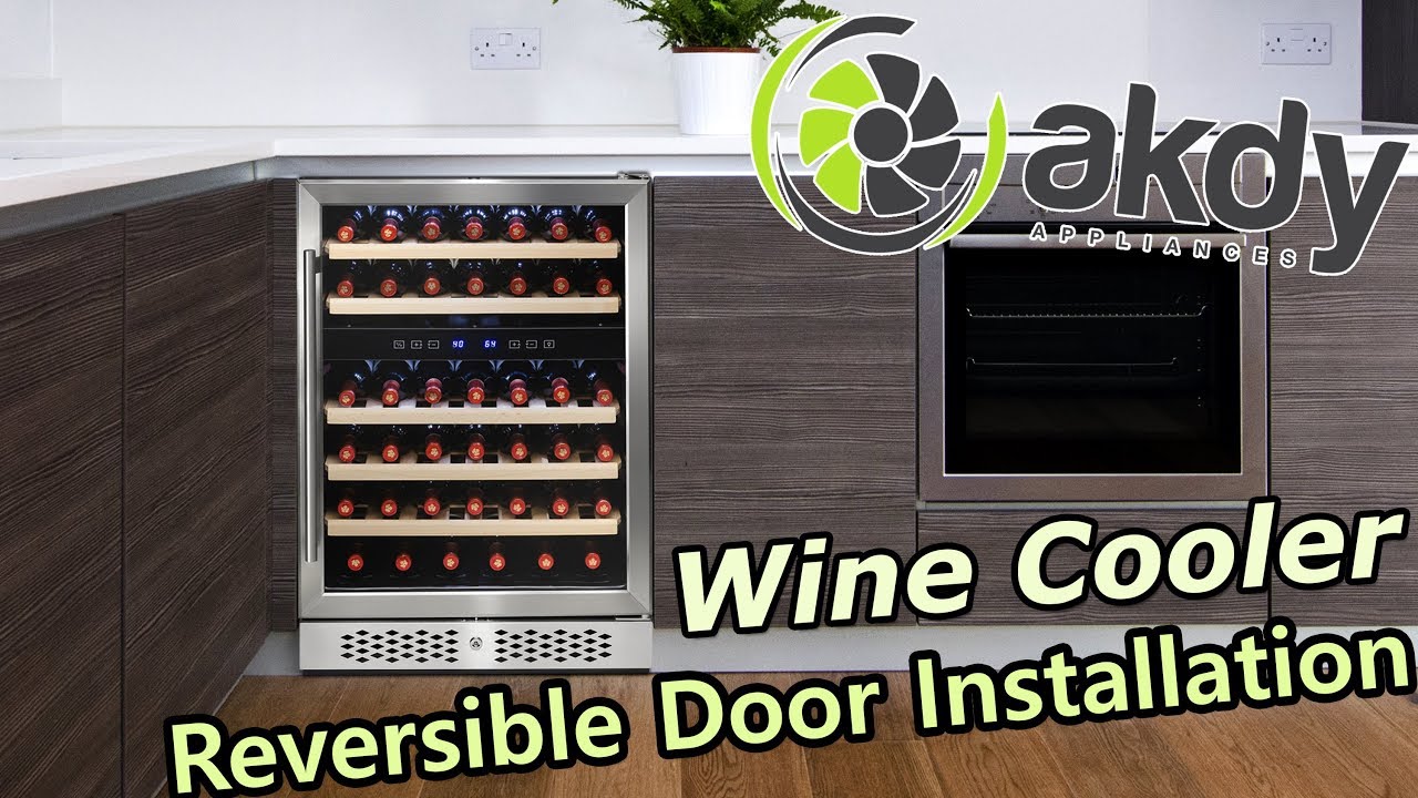 AKDY Wine Cooler Reversible Door Installation
