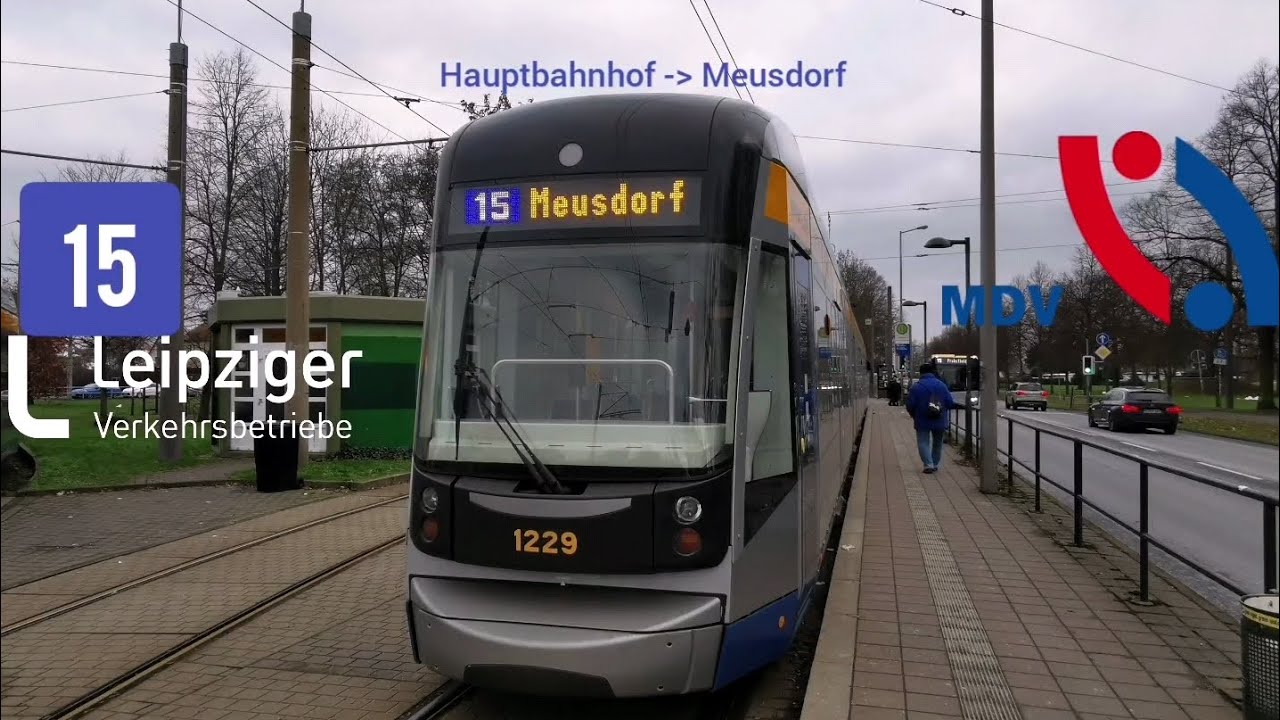 Stra&szlig;enbahnmitfahrt auf der Linie 15 von Hauptbahnhof bis Meusdorf in der NGT12
